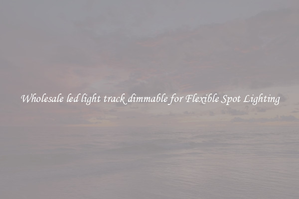 Wholesale led light track dimmable for Flexible Spot Lighting
