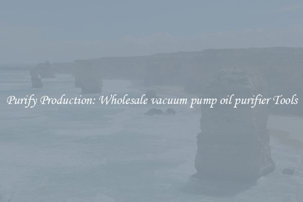 Purify Production: Wholesale vacuum pump oil purifier Tools