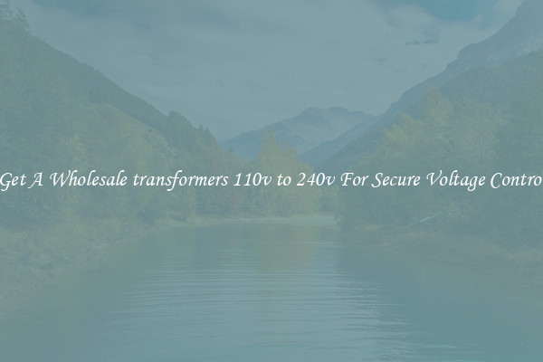 Get A Wholesale transformers 110v to 240v For Secure Voltage Control