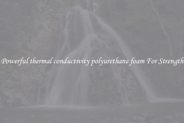 Powerful thermal conductivity polyurethane foam For Strength