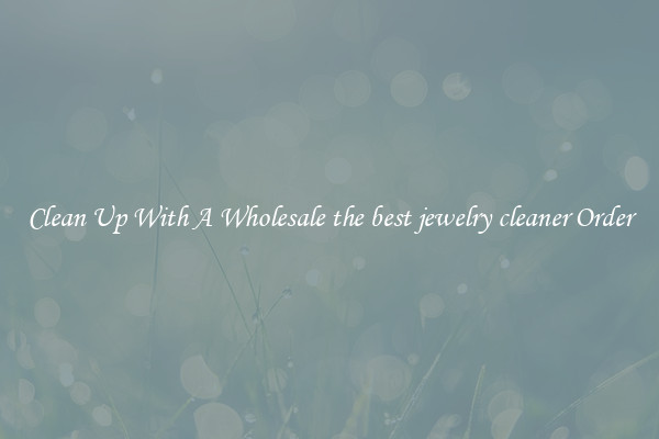 Clean Up With A Wholesale the best jewelry cleaner Order