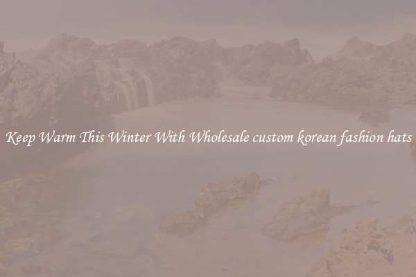 Keep Warm This Winter With Wholesale custom korean fashion hats