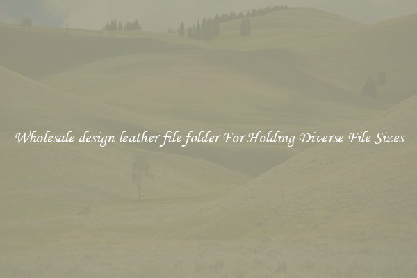 Wholesale design leather file folder For Holding Diverse File Sizes