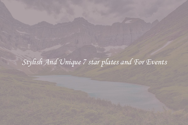 Stylish And Unique 7 star plates and For Events