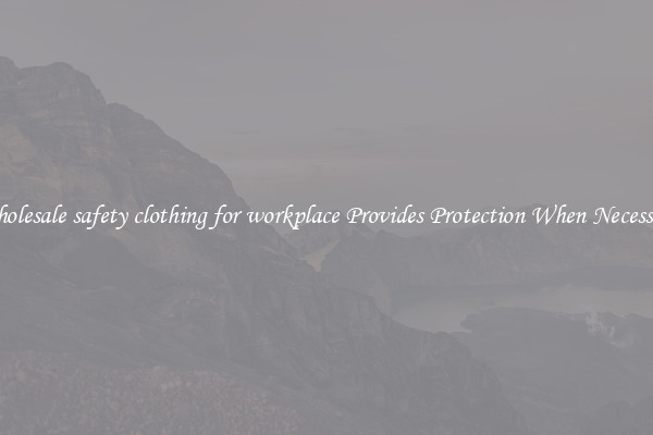 Wholesale safety clothing for workplace Provides Protection When Necessary
