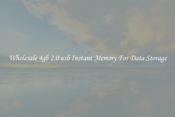 Wholesale 4gb 2.0 usb Instant Memory For Data Storage