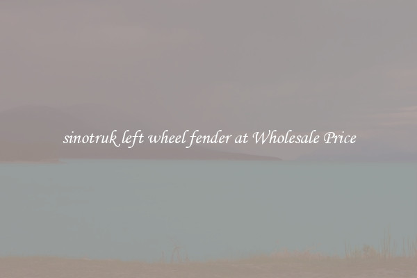sinotruk left wheel fender at Wholesale Price
