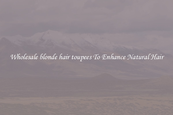 Wholesale blonde hair toupees To Enhance Natural Hair