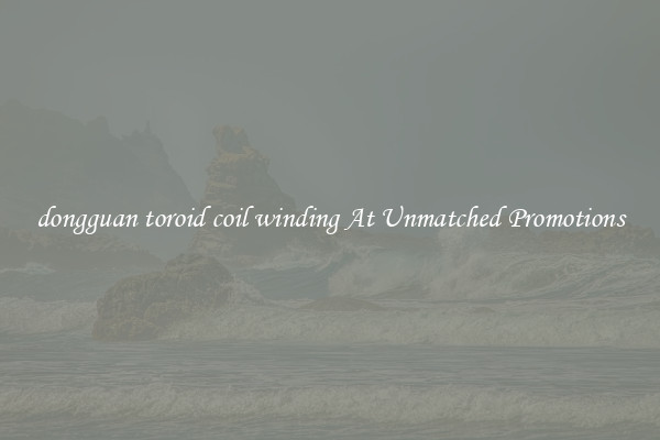 dongguan toroid coil winding At Unmatched Promotions