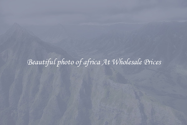 Beautiful photo of africa At Wholesale Prices