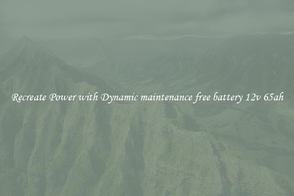 Recreate Power with Dynamic maintenance free battery 12v 65ah