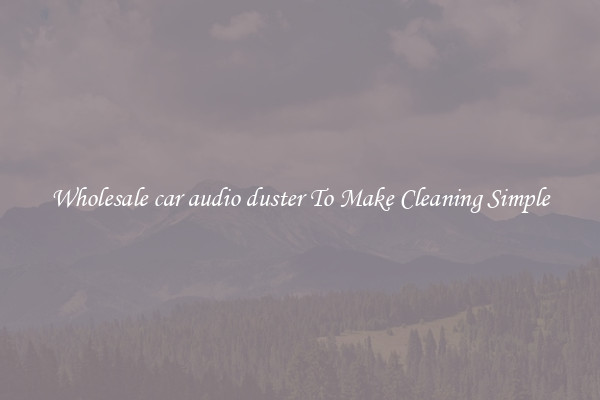 Wholesale car audio duster To Make Cleaning Simple