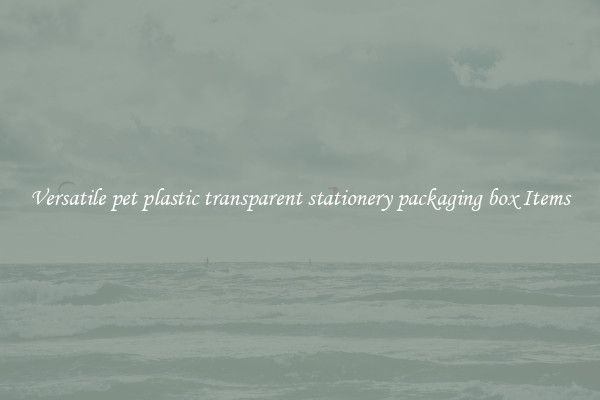 Versatile pet plastic transparent stationery packaging box Items